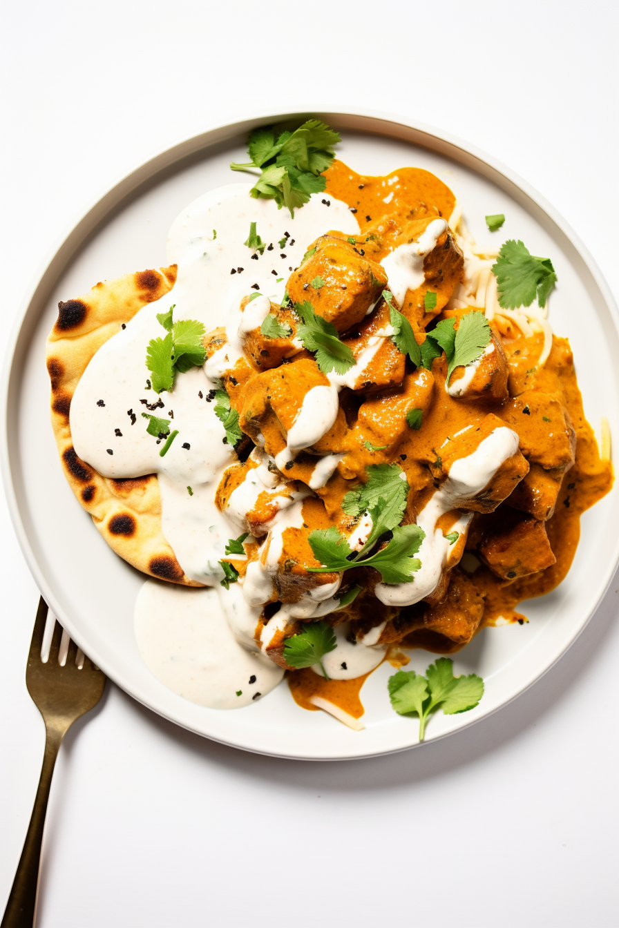 Low-Carb Chicken Tikka Masala with Keto Naan
