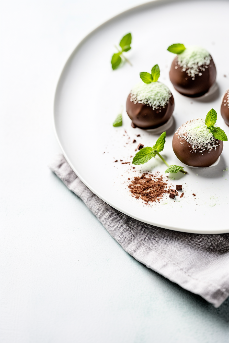 Chilled Keto Chocolate Mint Truffles