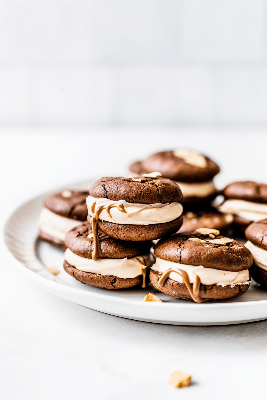 Low-Carb Chocolate Peanut Butter Whoopie Pies