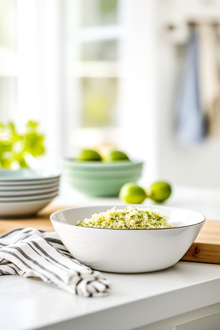 Chopping Fresh Coriander for Cauliflower Rice