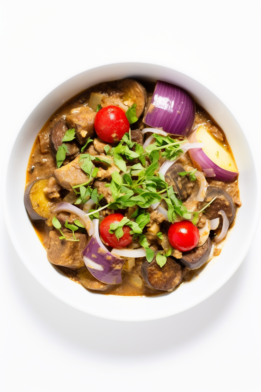 Ingredients for Curried Eggplant and Tomato Stew
