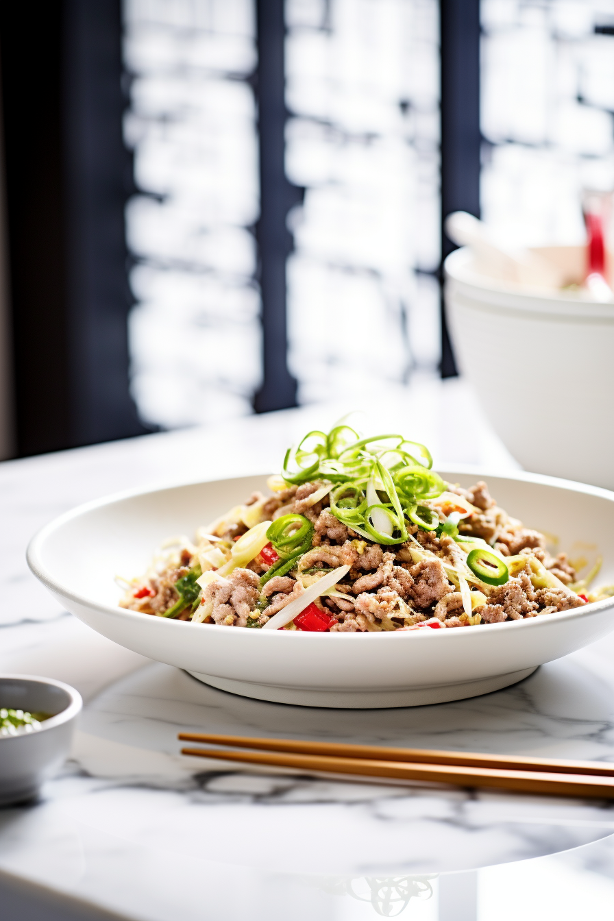 Ingredients for Low-Carb Egg Roll in a Bowl