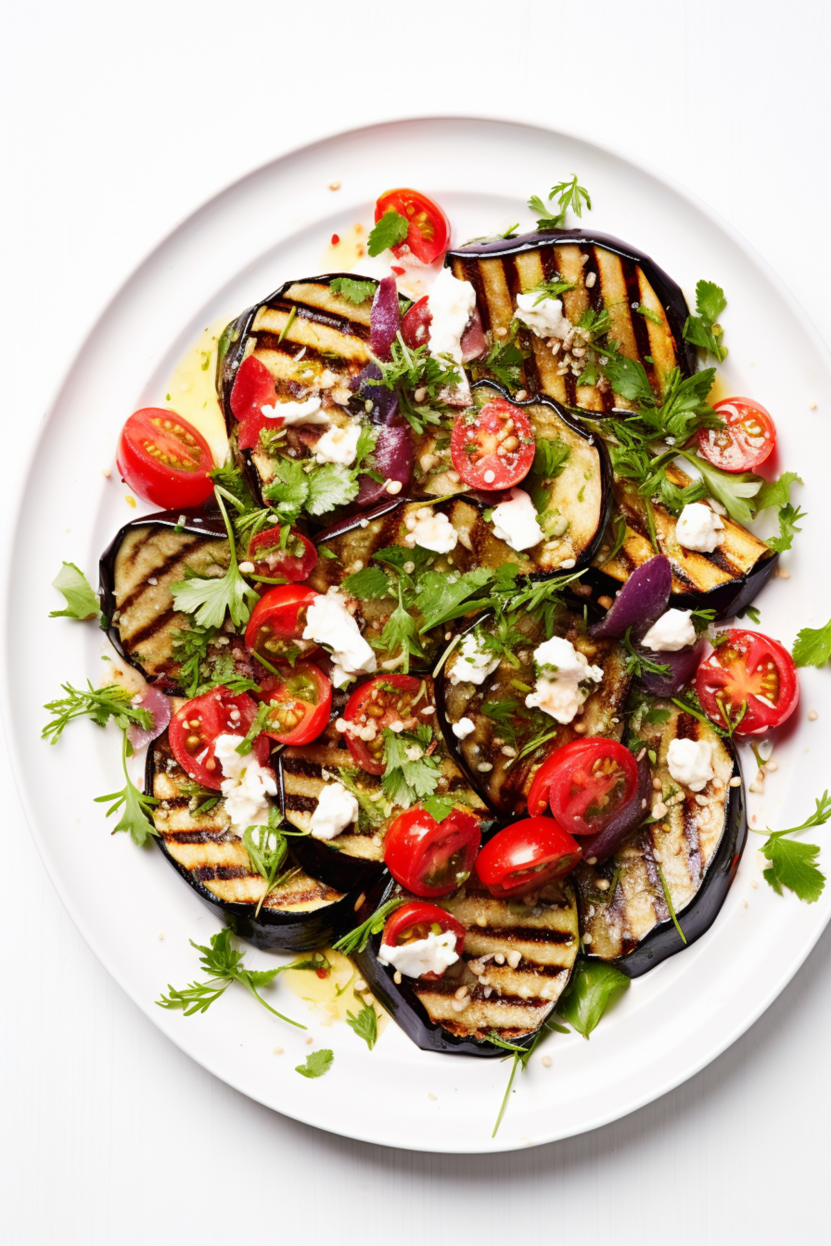 Low-Carb Grilled Eggplant and Feta Salad_001