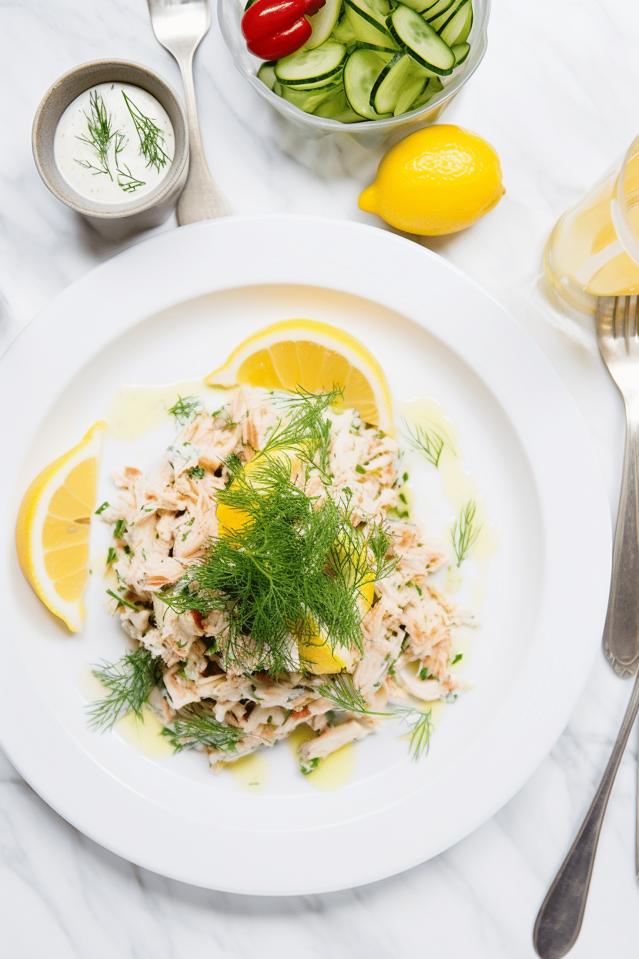 Low-Carb Lemon and Dill Infused Crab Salad