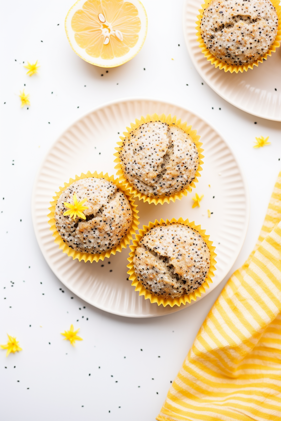 Low-Carb Lemon and Poppy Seed Muffins
