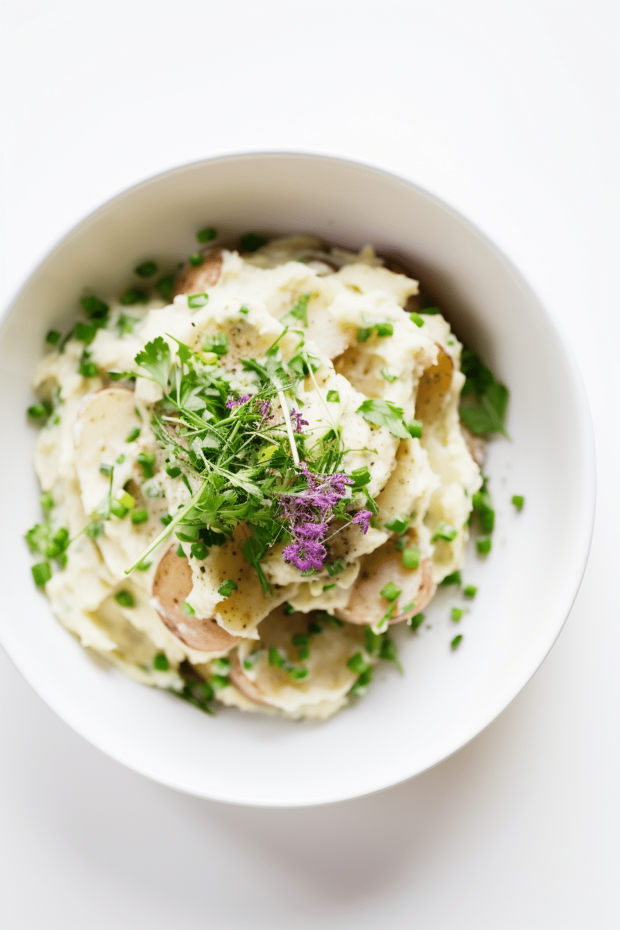 Low Carb Mashed Turnip with Chive Butter