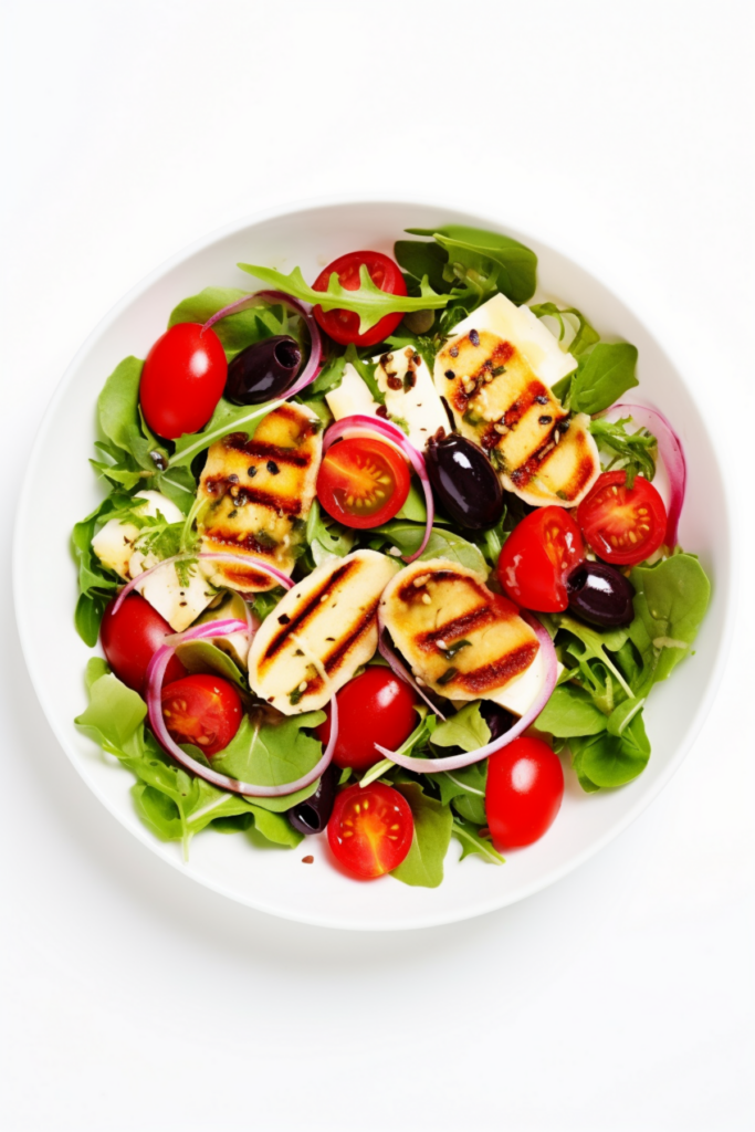 Low-Carb Mediterranean Halloumi Salad_001