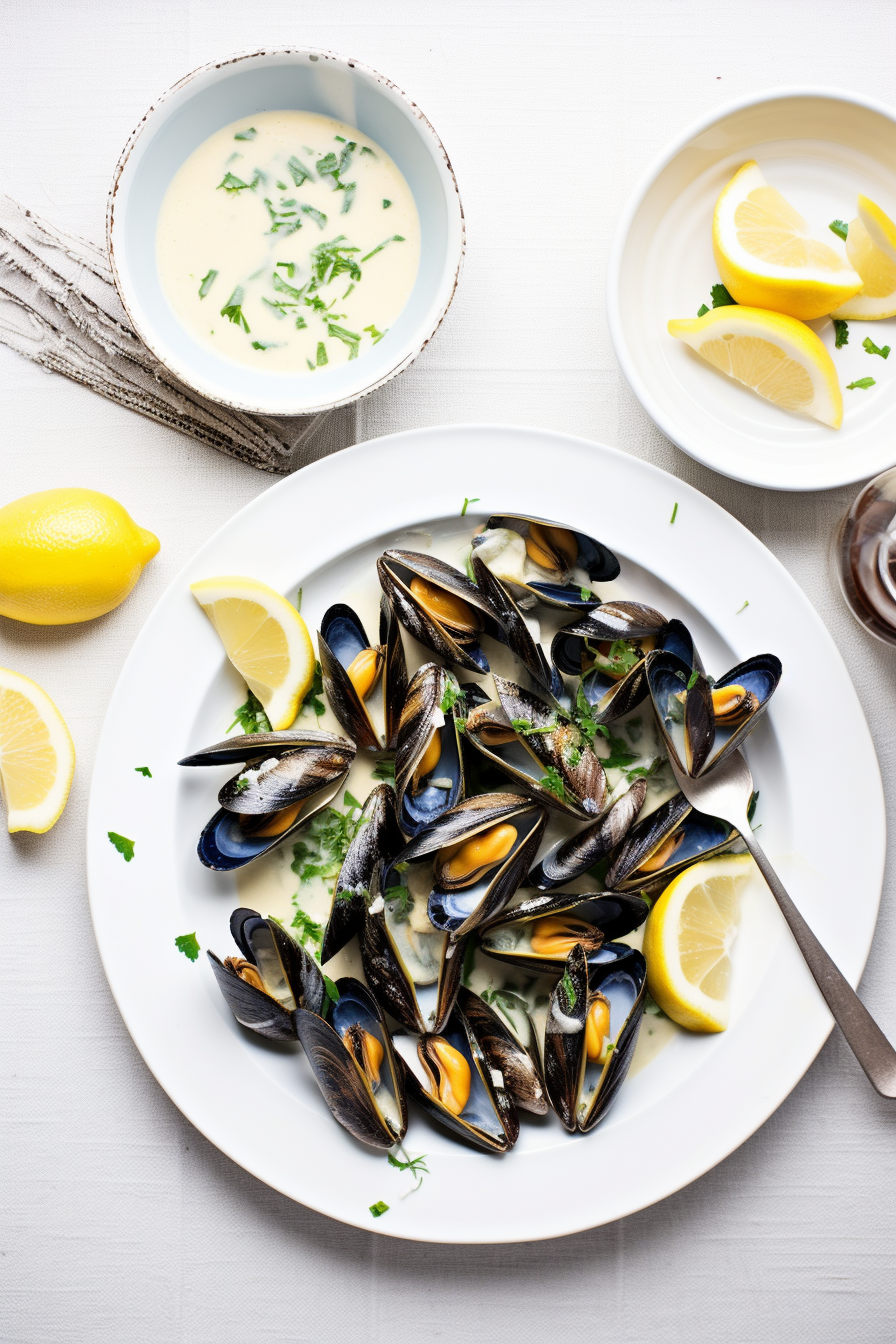 Low-Carb Moules Marinières with Garlic Butter Ready to Serve