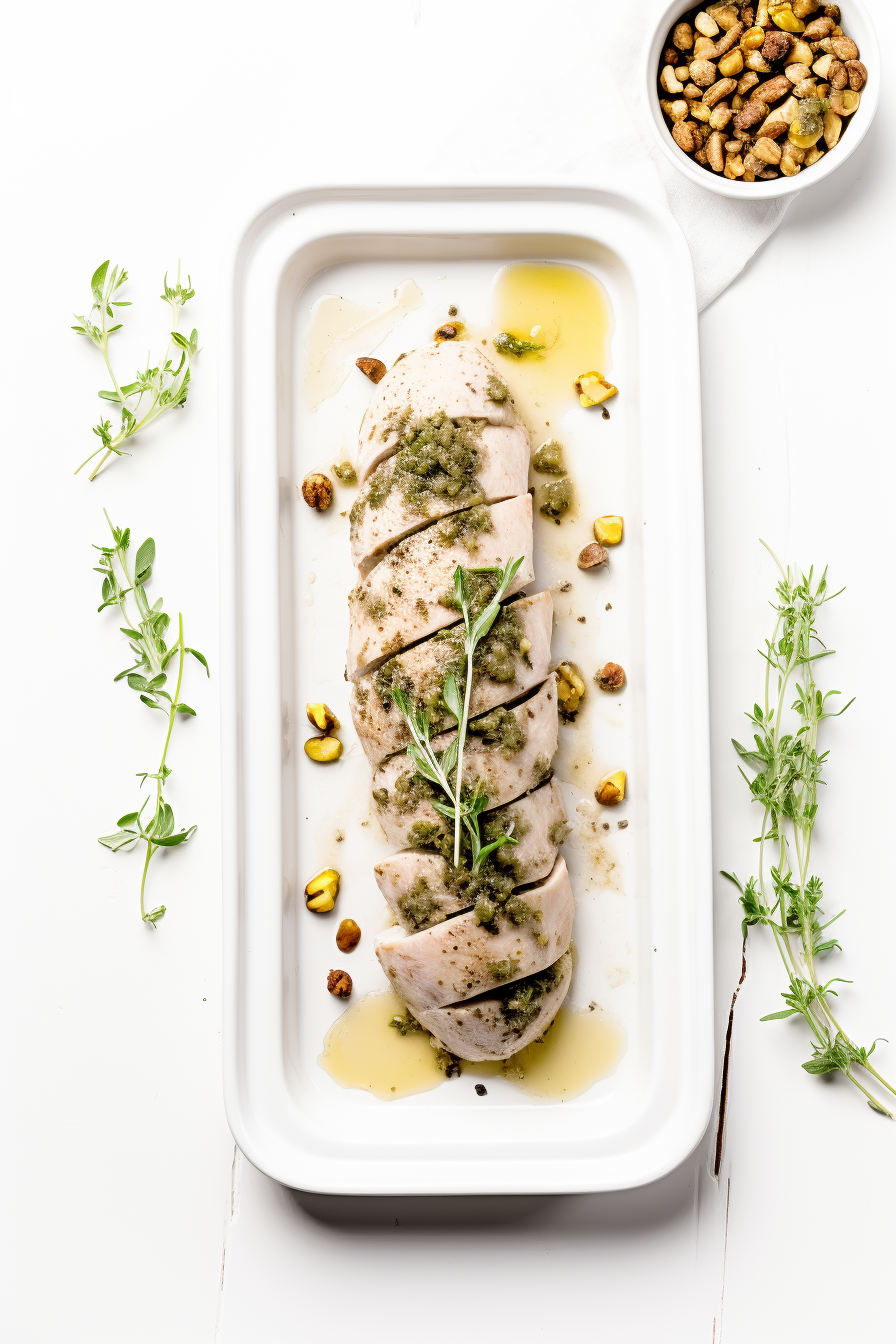Ingredients for Low-Carb Pear, Blue Cheese, and Walnut Stuffed Pork Loin