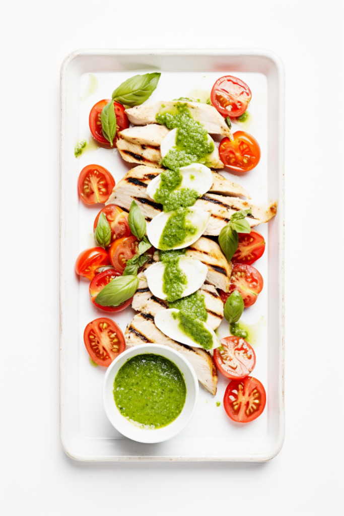 Low-Carb Pesto Chicken Caprese Salad_001