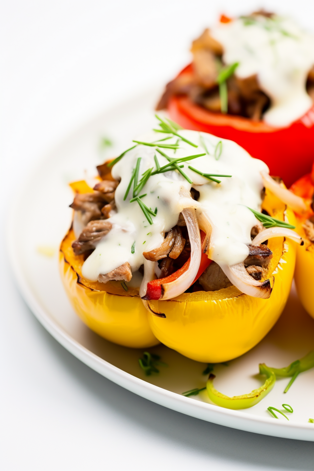 Low-Carb Philly Cheesesteak Stuffed Bell Peppers_001