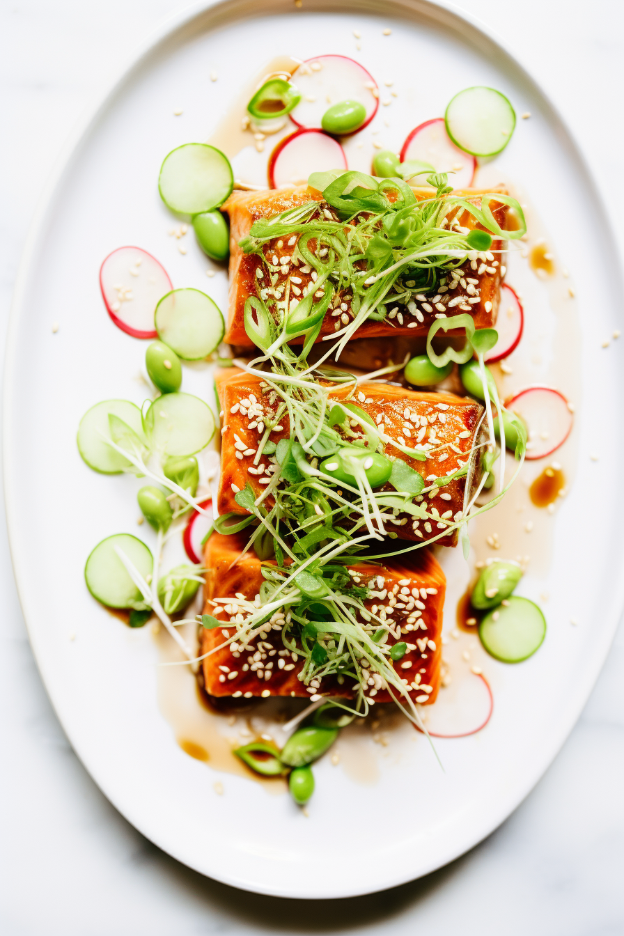 Low-Carb Pickled Ginger and Sesame Salmon