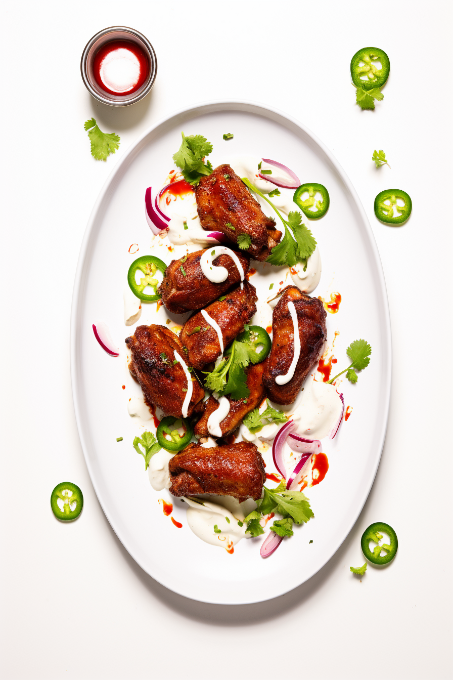 Low-Carb Raspberry Chipotle Chicken Wings Ready to Serve