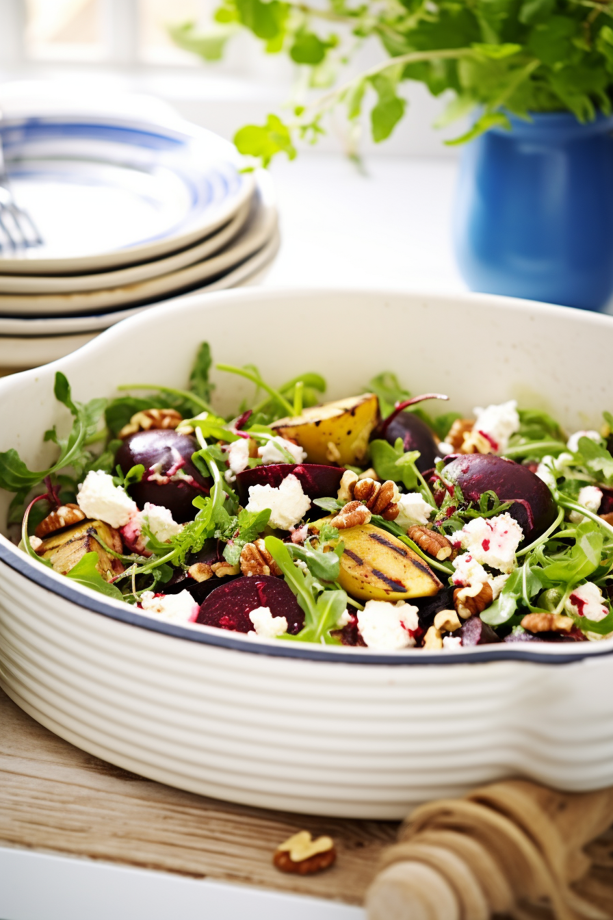 Low-Carb Roasted Beet and Walnut Salad