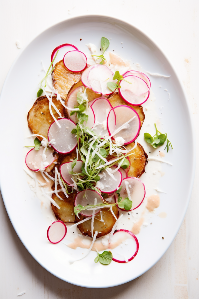 Low-Carb Roasted Garlic and Parmesan Radish Chips_001