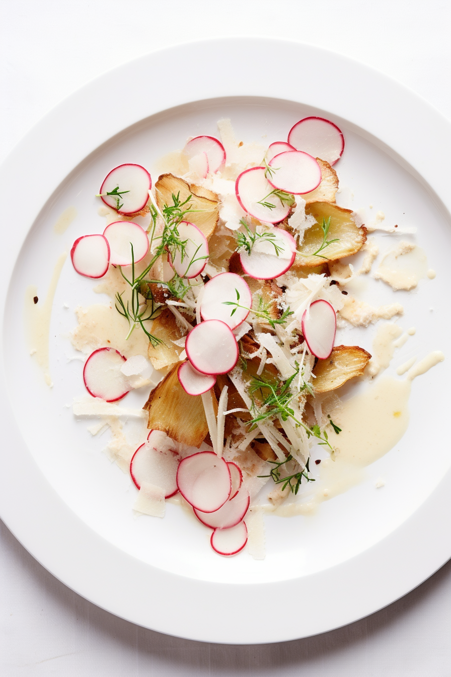 Roasted Low-Carb Garlic and Parmesan Radish Chips