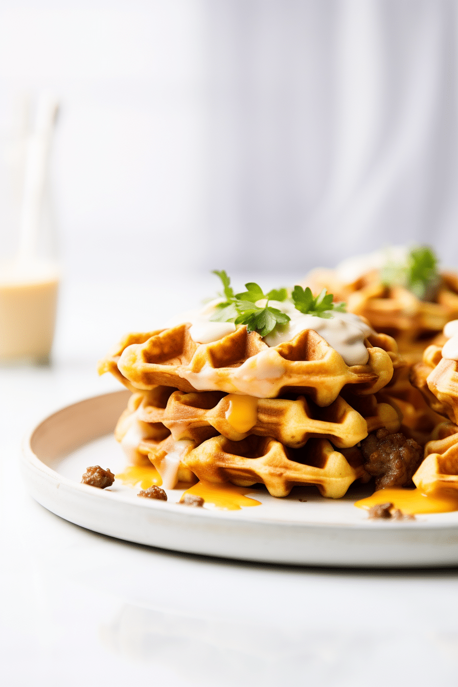 Ingredients for Low-Carb Savory Sausage and Cheese Waffles