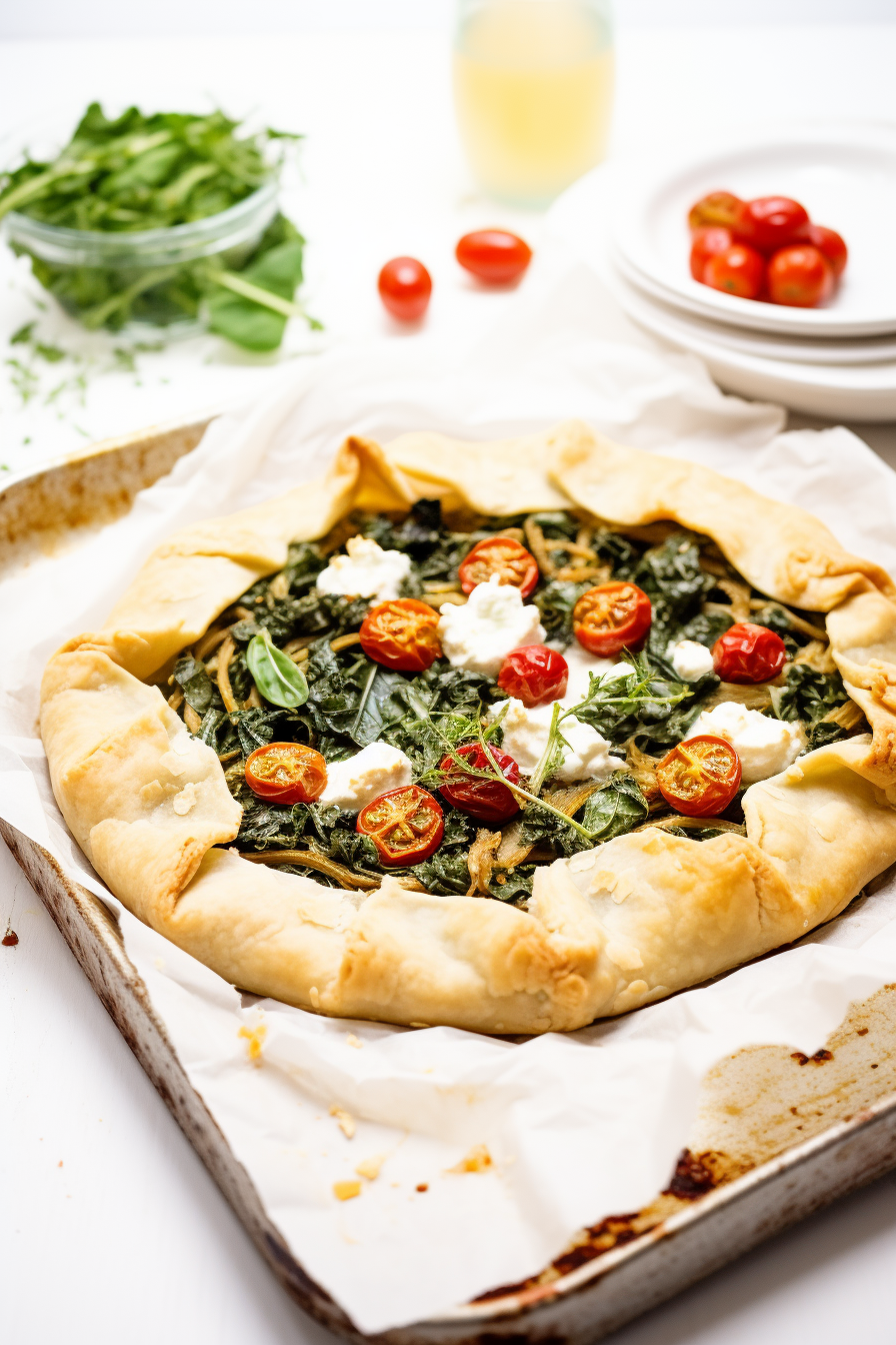 Low-Carb Savory Spinach and Feta Galette