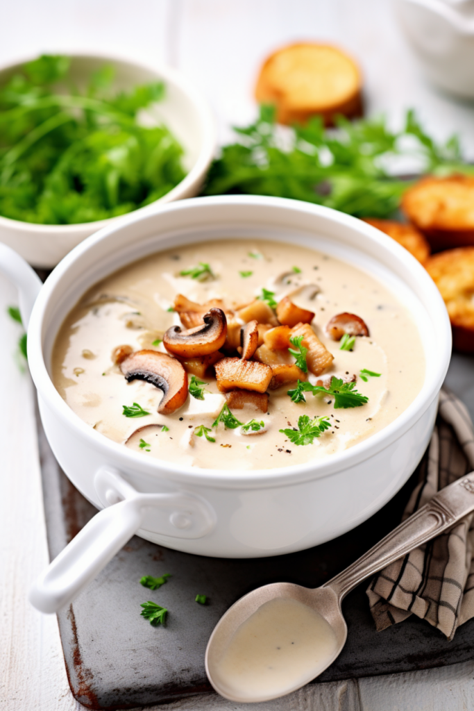 Low-Carb Smoky Bacon and Mushroom Soup_001