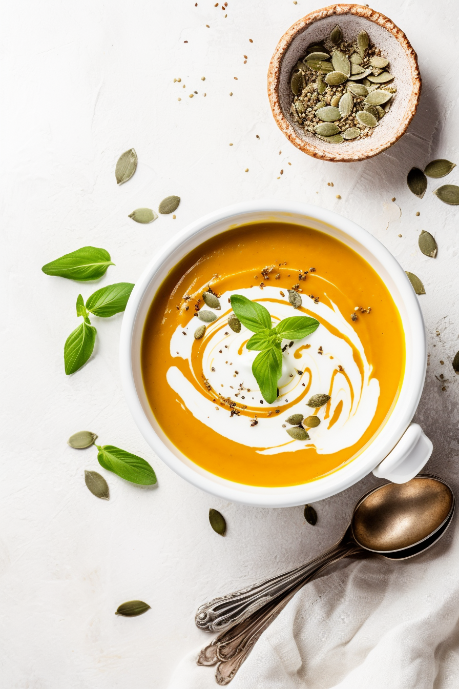Low-Carb Spiced Pumpkin and Sage Soup Cooking
