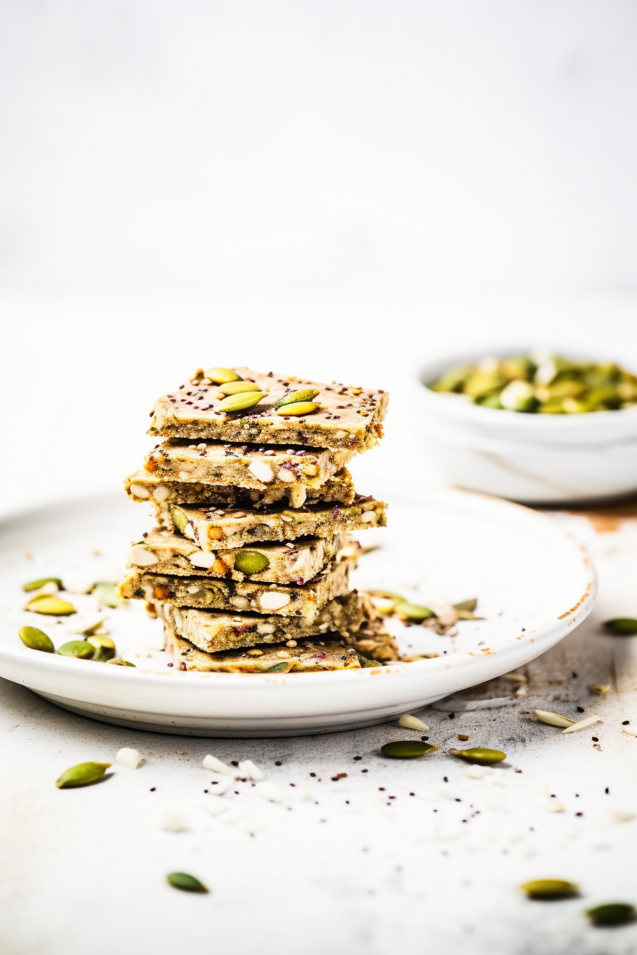 Low-Carb Spiced Pumpkin Seed Crackers Baking