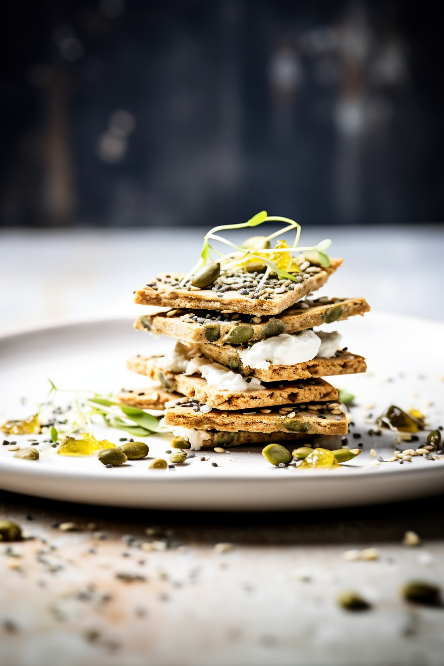 Ingredients for Low-Carb Spiced Pumpkin Seed Crackers