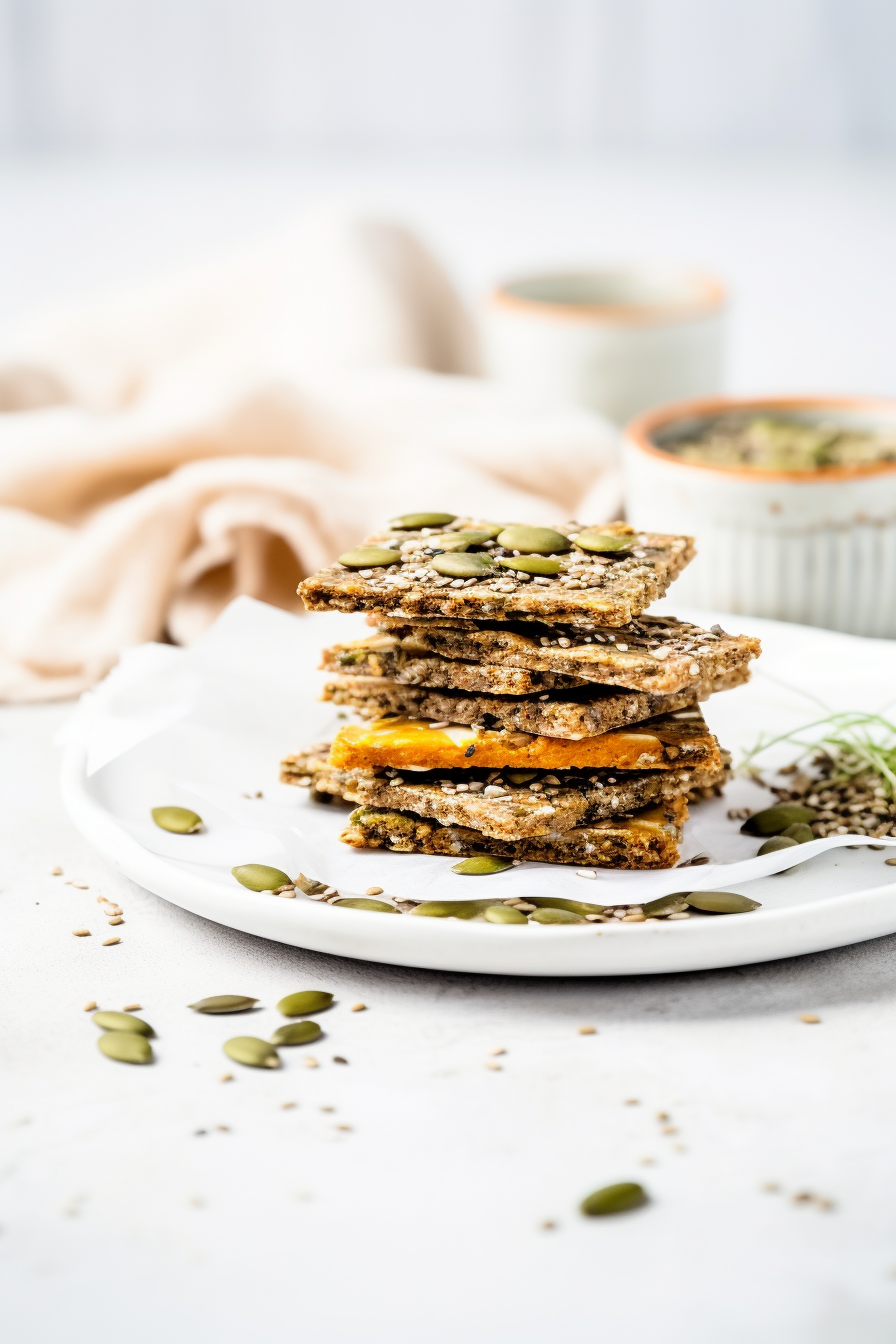 Low-Carb Spiced Pumpkin Seed Crackers