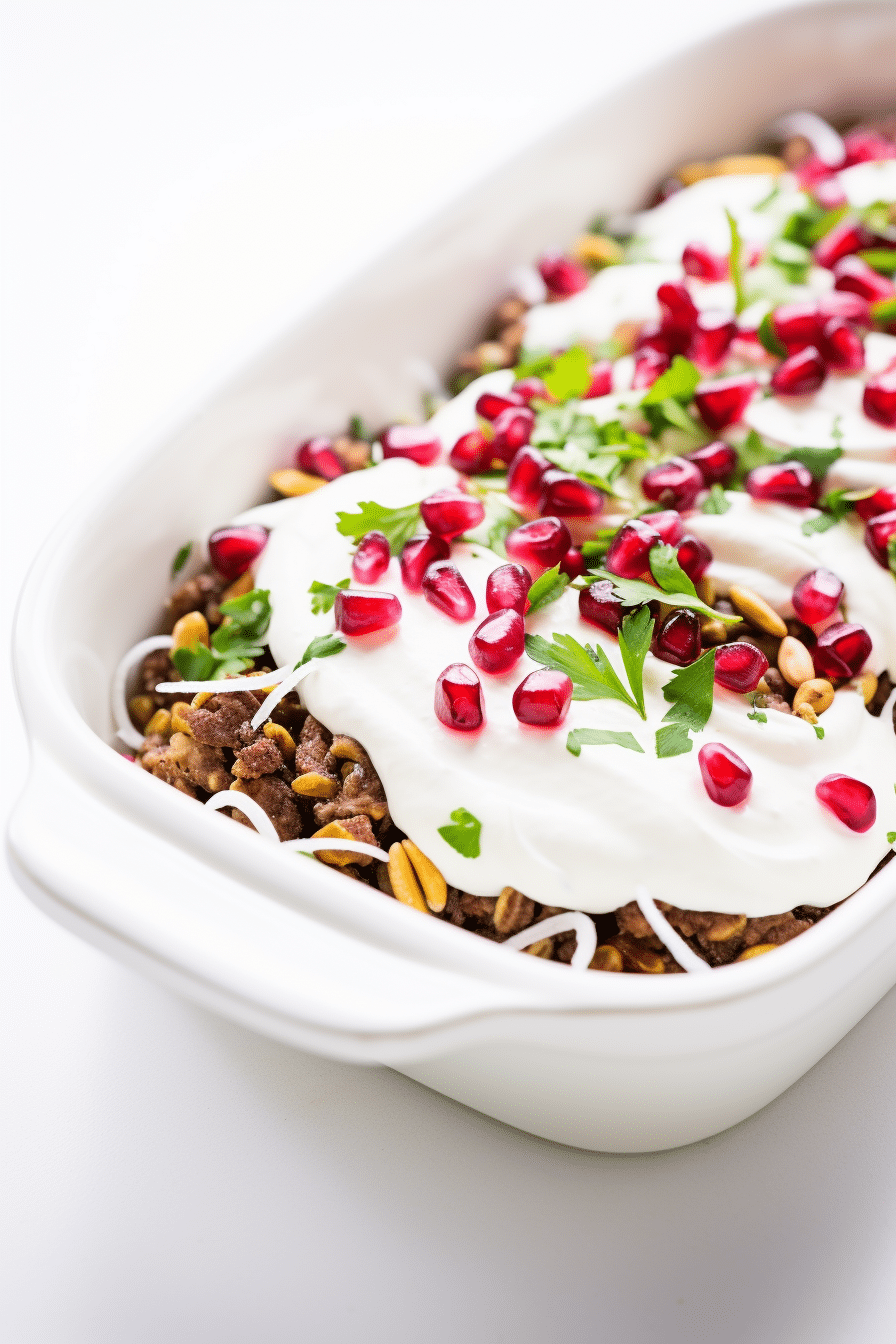 Preparing Low Carb Spicy Middle Eastern Layered Dip