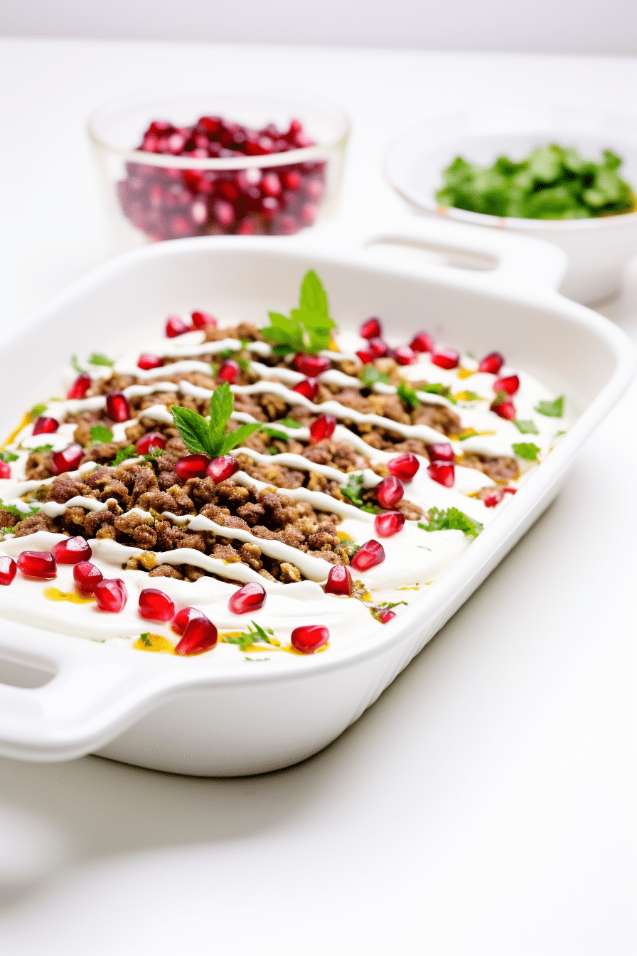 Low Carb Spicy Middle Eastern Layered Dip