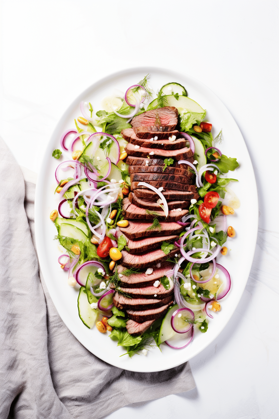 Low-Carb Thai Beef Salad with Spicy Dressing