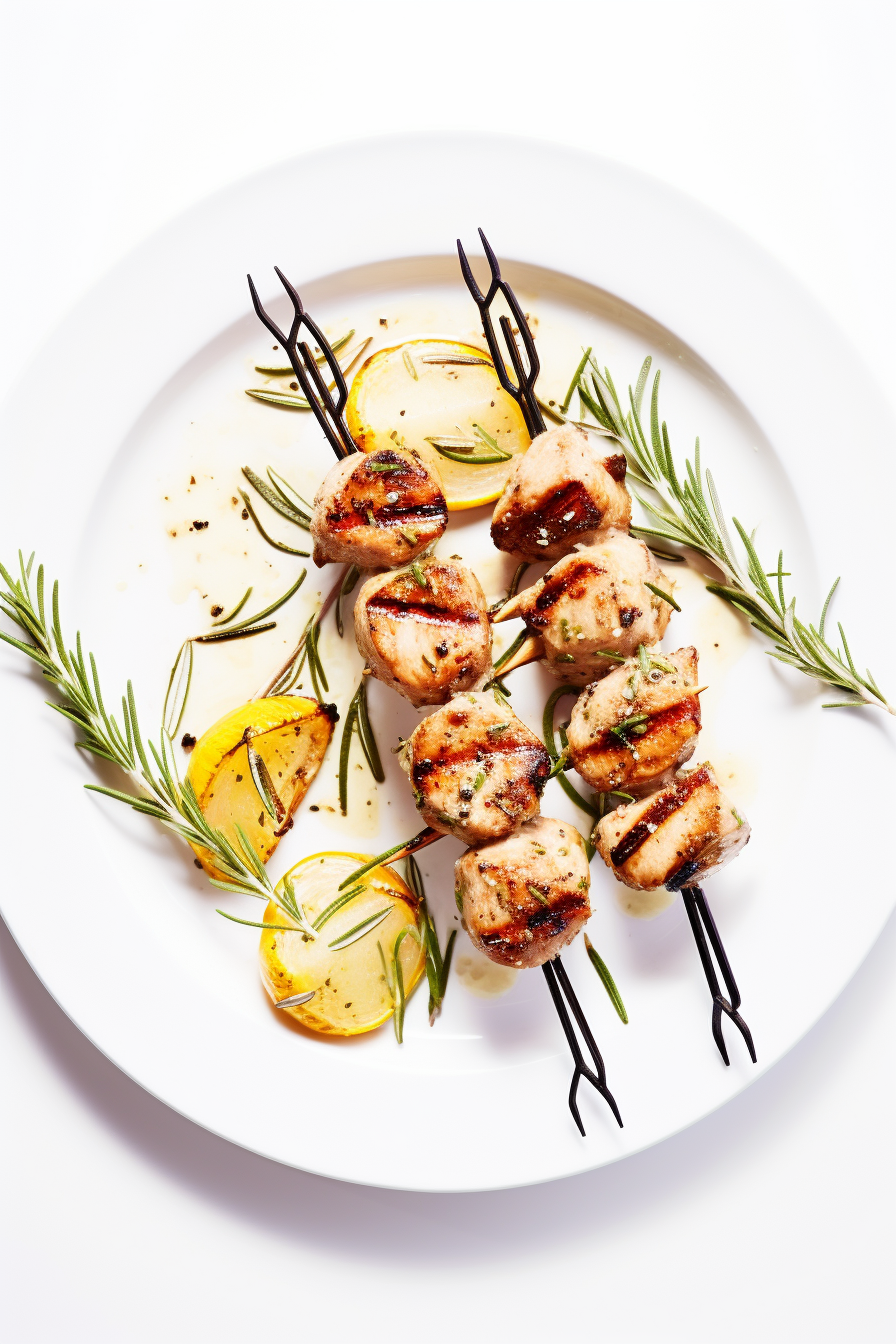 Low-Carb Vanilla Bean and Rosemary Chicken Skewers