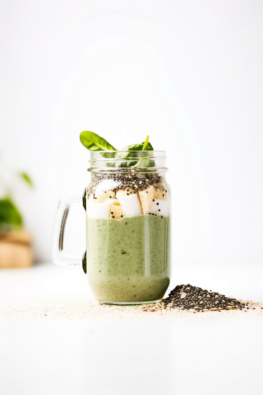 Low-Carb Vegan Green Goddess Smoothie Preparation
