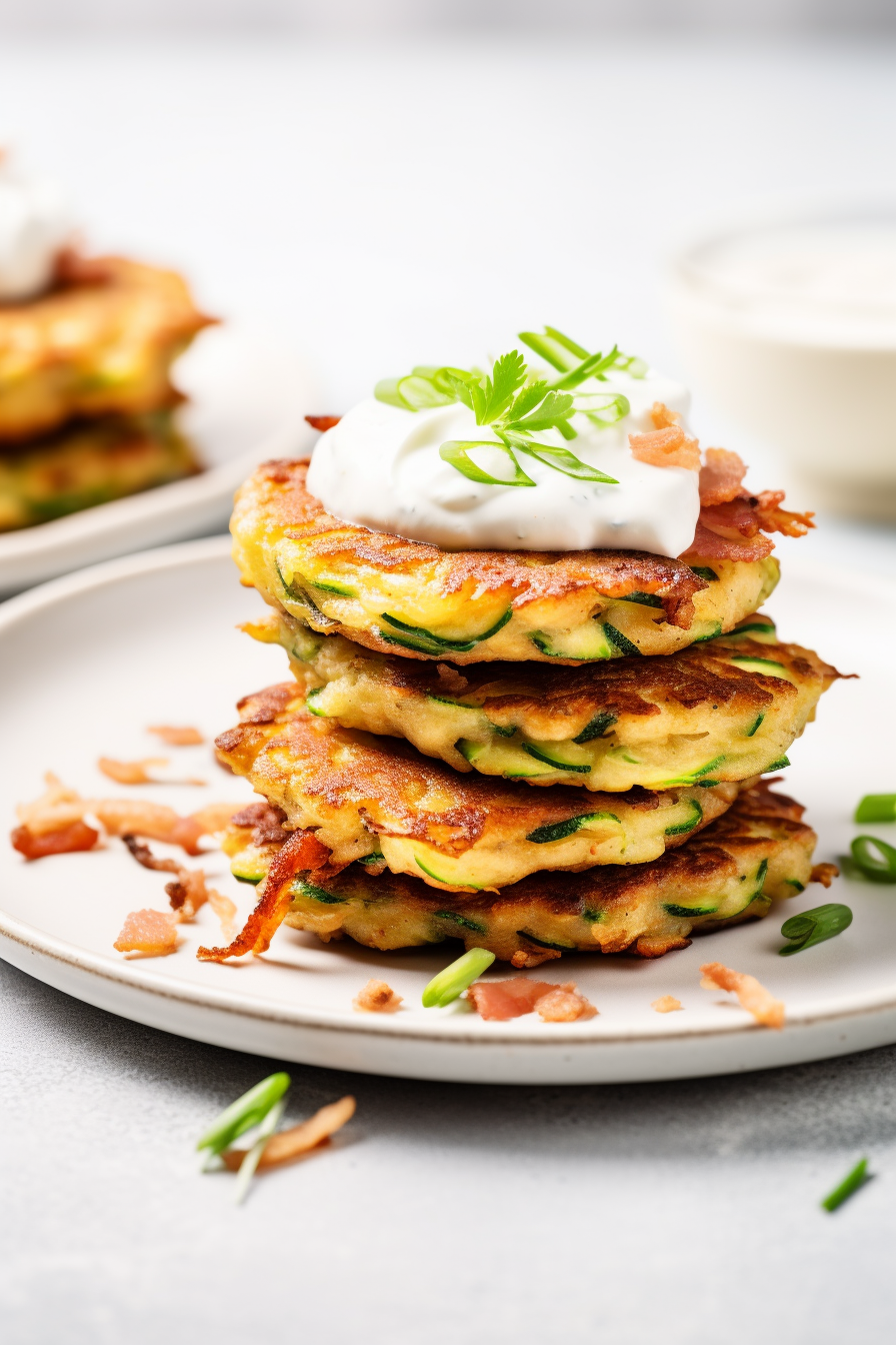 Ingredients for Zucchini and Bacon Fritters