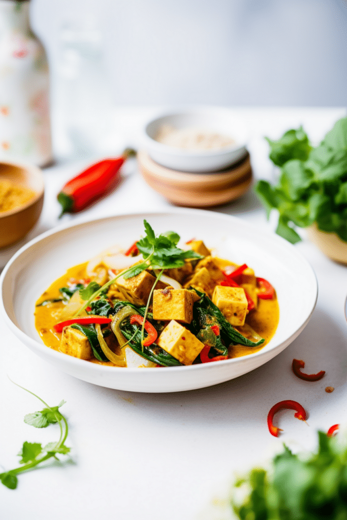 Vegan Keto Coconut Curry with Tofu_001