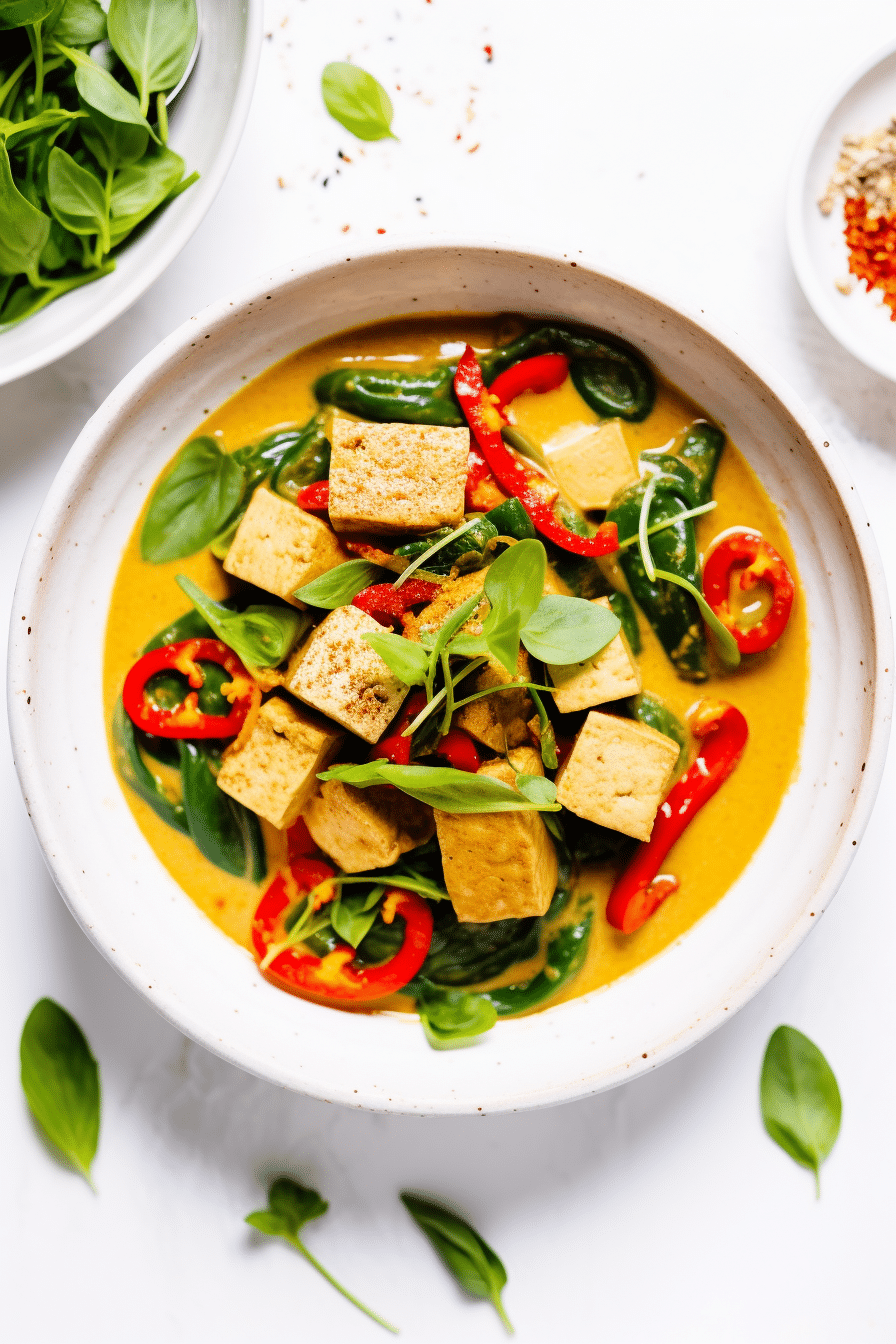 Vegan Keto Coconut Curry with Tofu