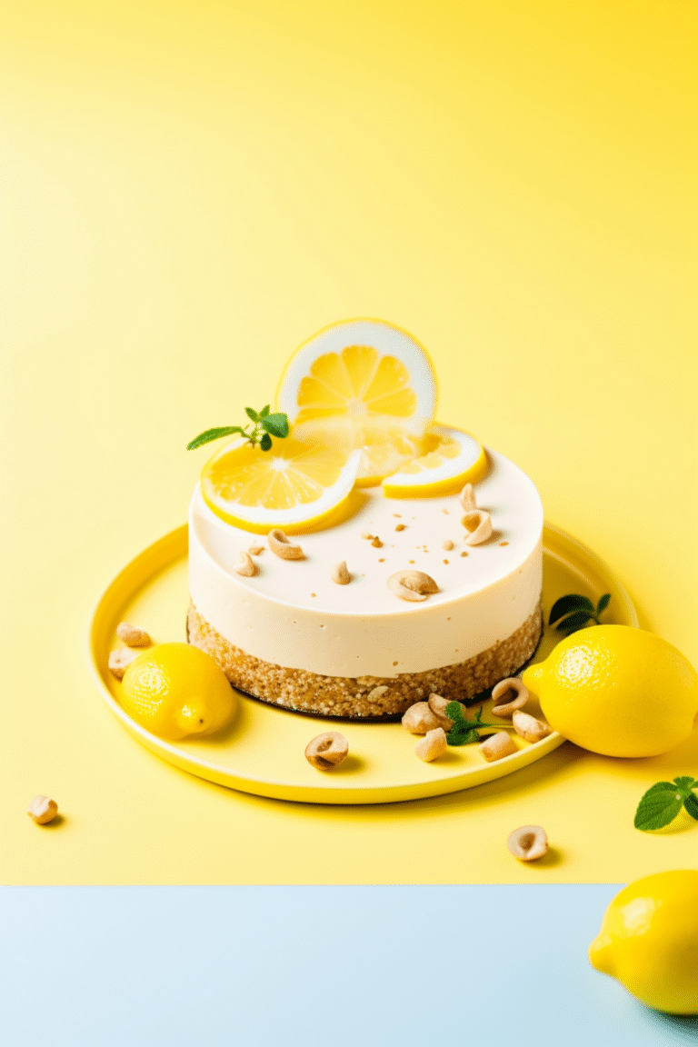 Vegan Keto Lemon Cashew Cheesecake_001