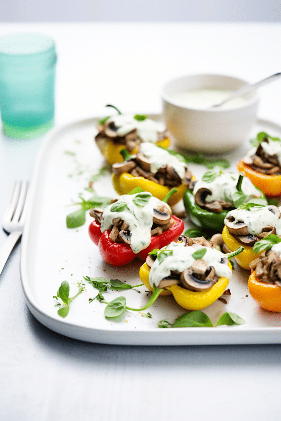 Ingredients for Vegan Keto Stuffed Bell Peppers