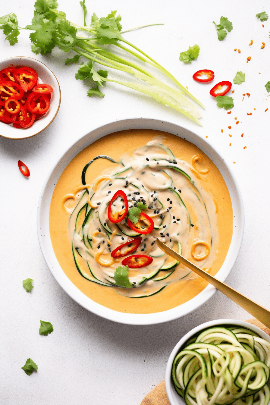 Vegan Keto Spicy Thai Peanut Soup