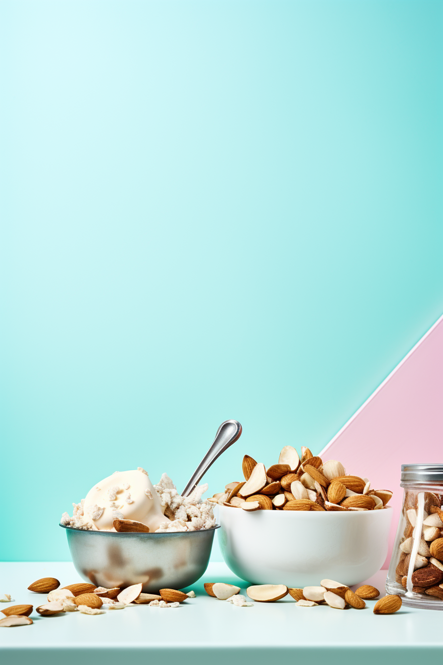 Churning Keto Almond Milk Ice Cream