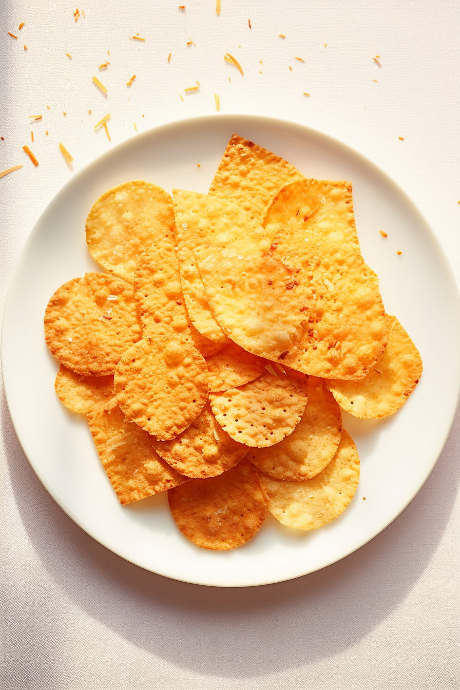 Golden Baked Cheese Crisps