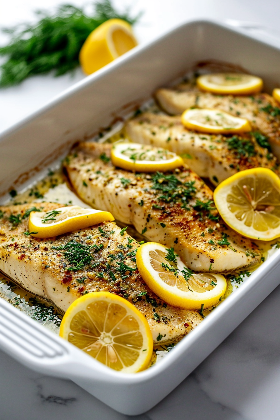 Ingredients for Keto Lemon-Herb Baked Flounder