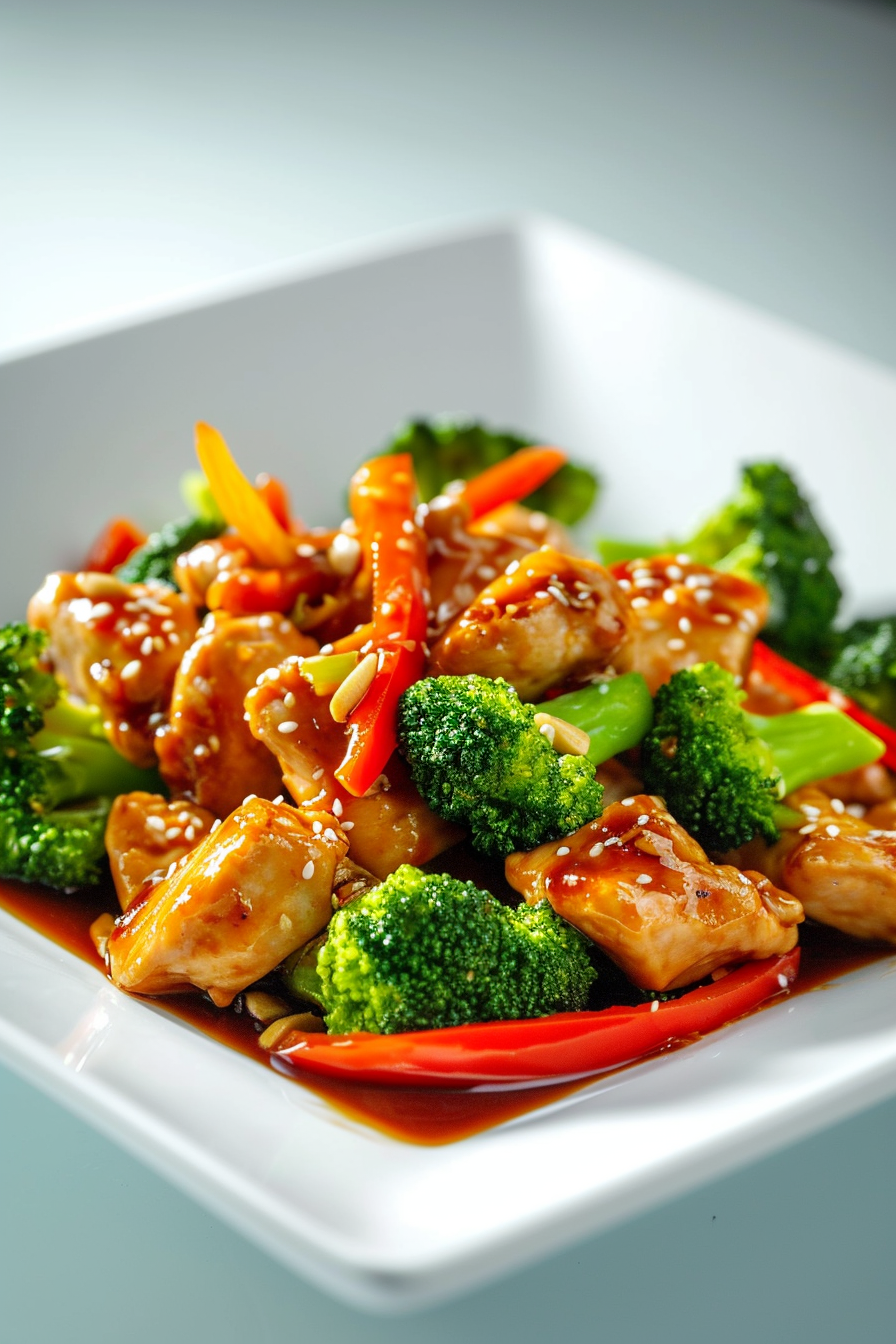 Keto Chicken Stir Fry Served
