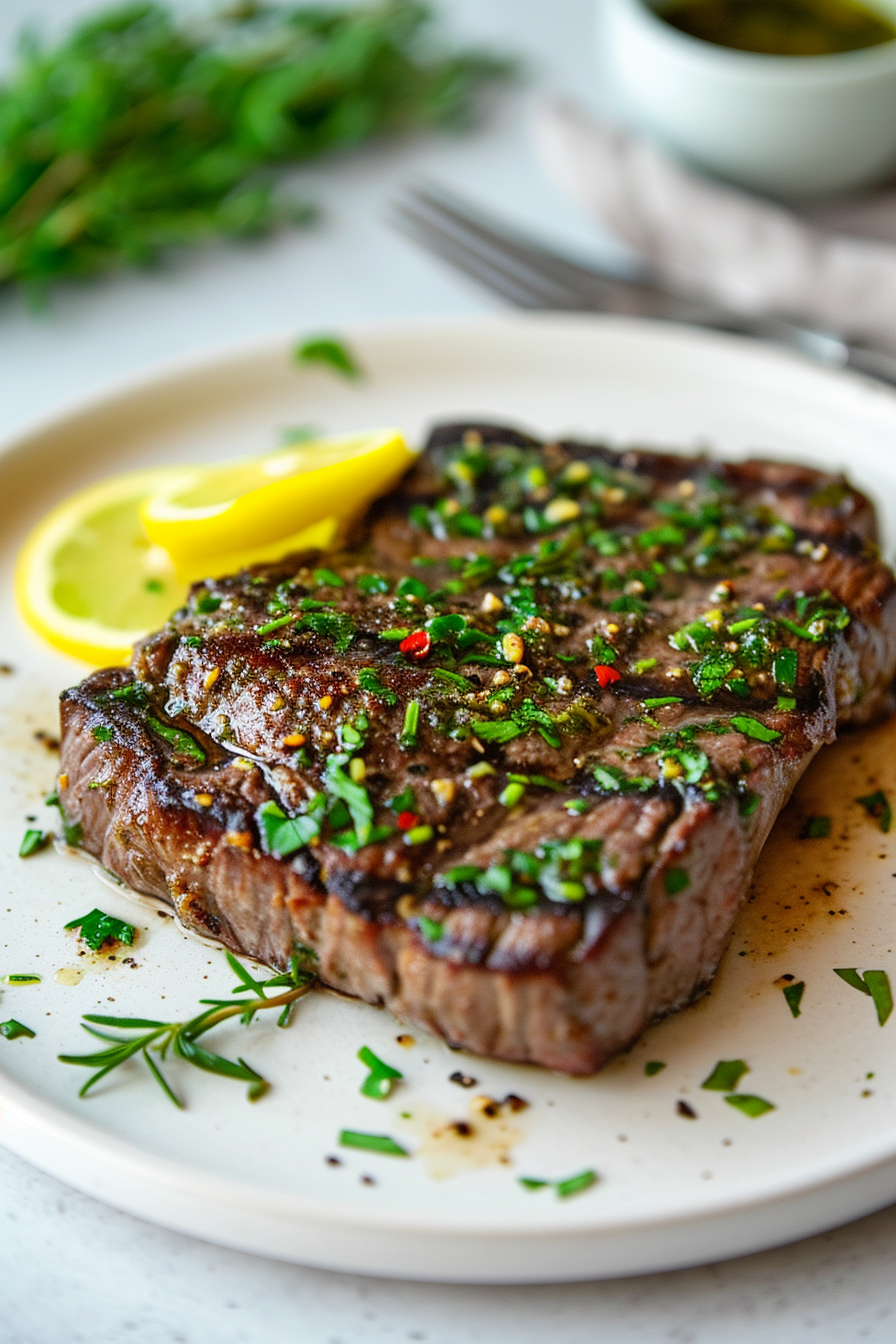 Chuck eye steak marinade top