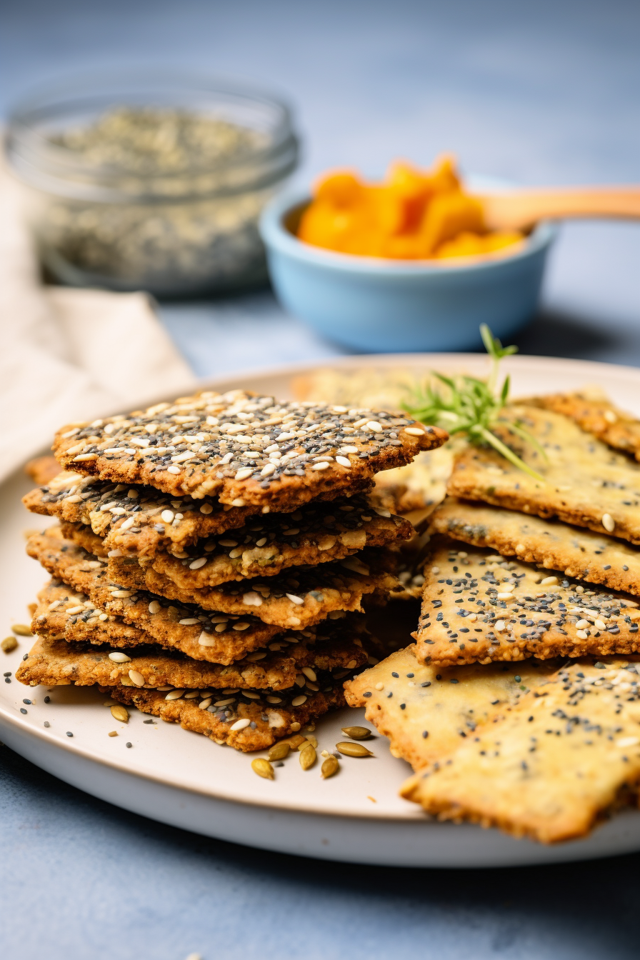 Baked Keto Flax Seed Crackers
