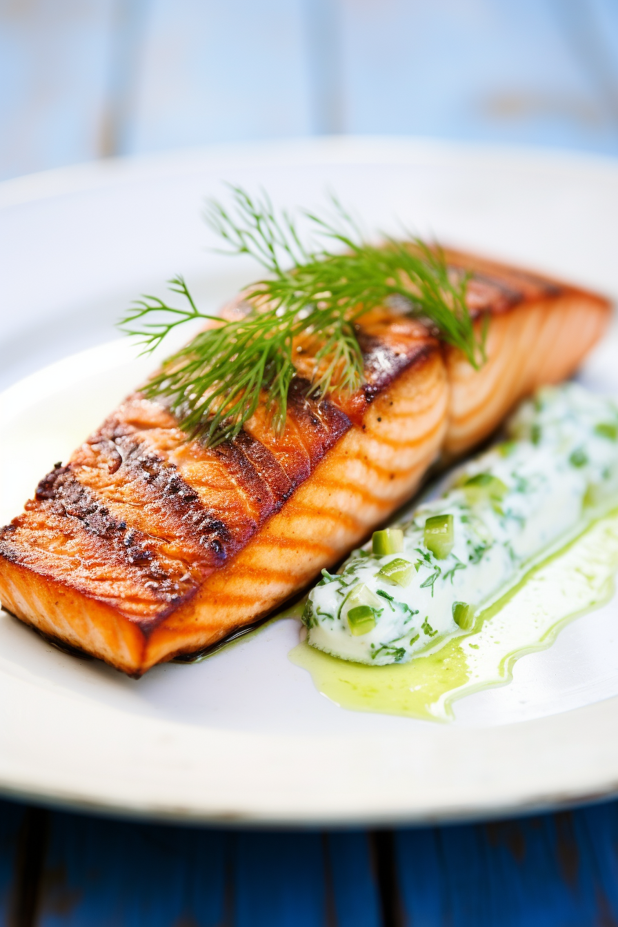 Grilled Salmon with Herb Butter