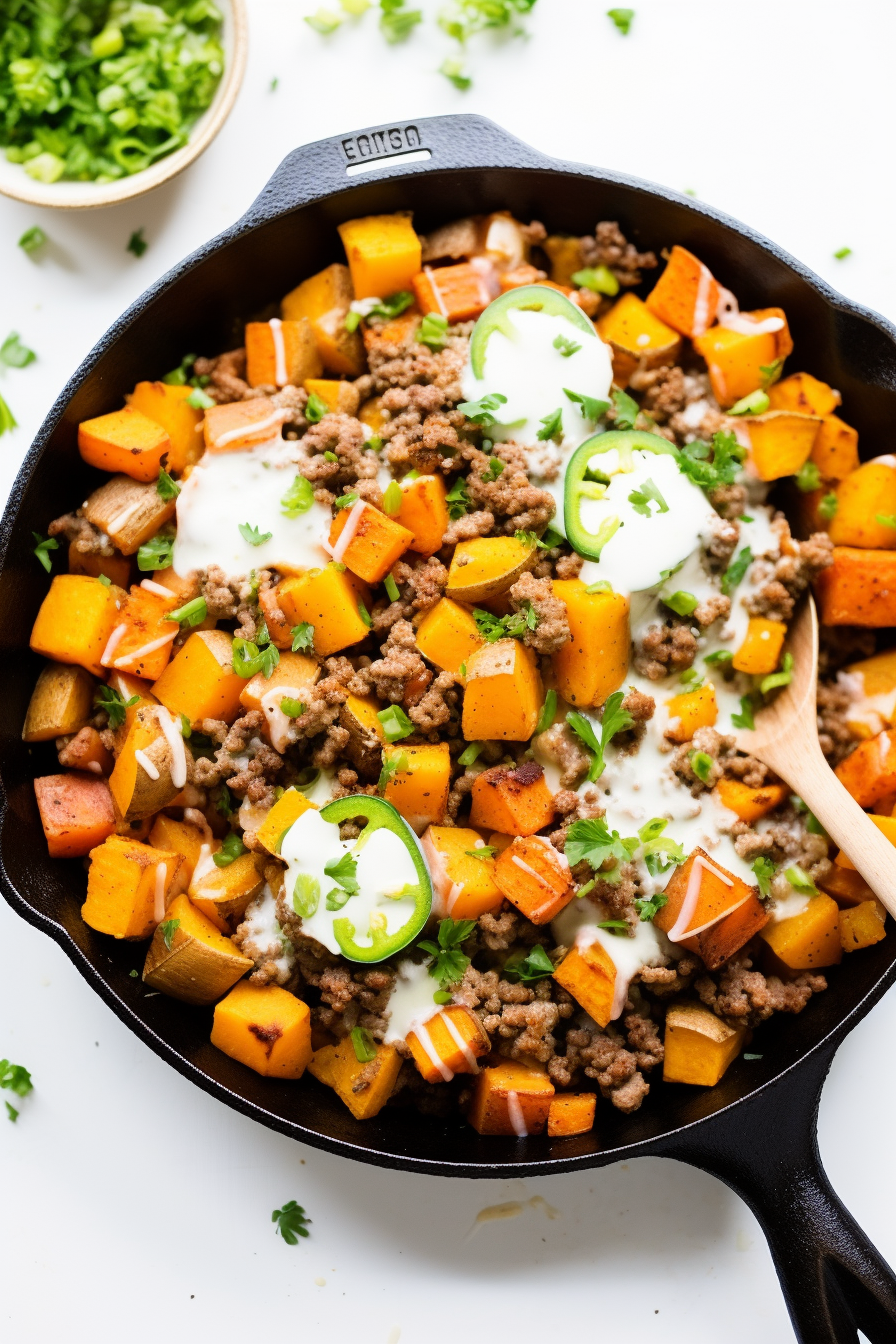 Cooking Ground Beef and Squash Skillet