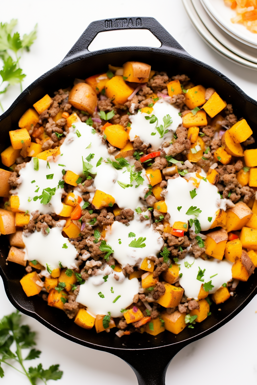 Ground Beef and Squash Skillet