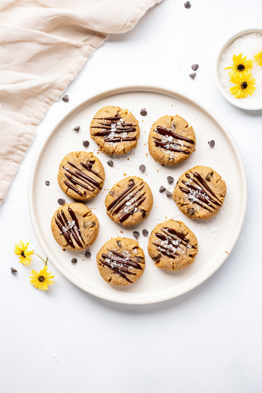 Keto Almond Flour Cookies on Baking Sheet