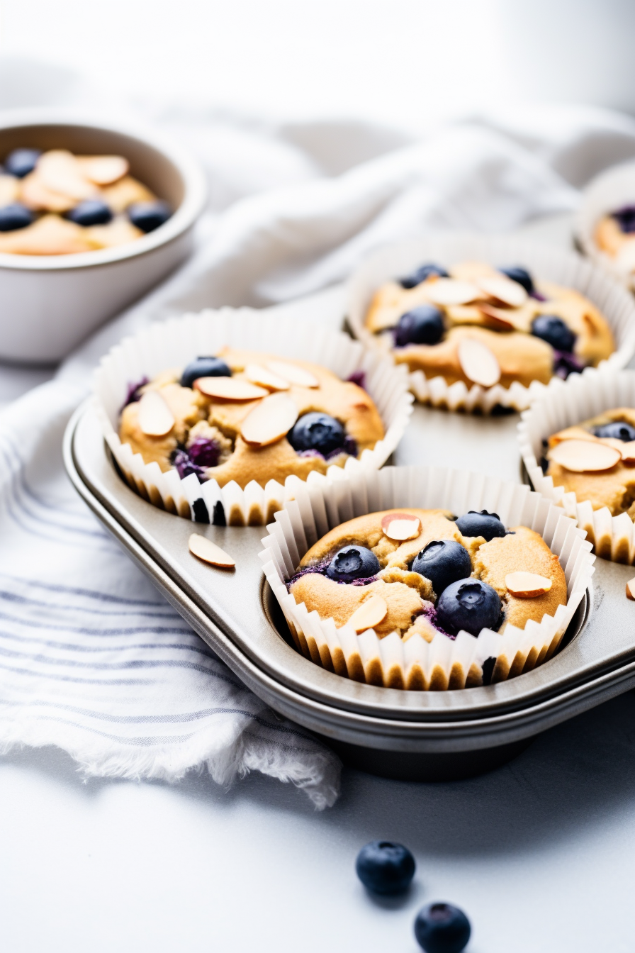 Keto Blueberry Cream Cheese Muffins Ready to Serve