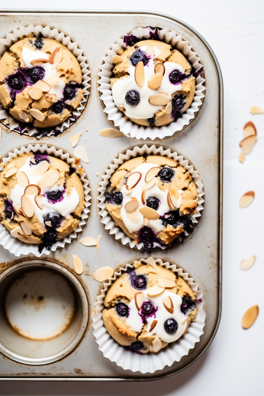 Ingredients for Keto Blueberry Cream Cheese Muffins